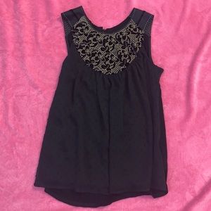 Anthropologie One September Black Top Small